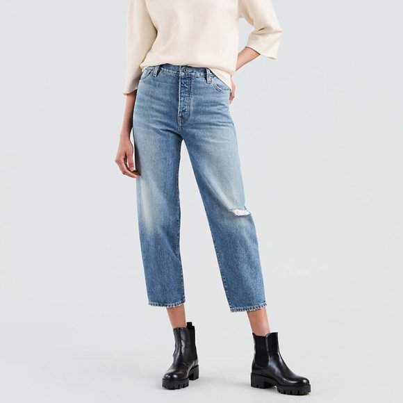 Levi's Denim - Levis Made Crafted Jane Doe Crop Blue Crest Jeans